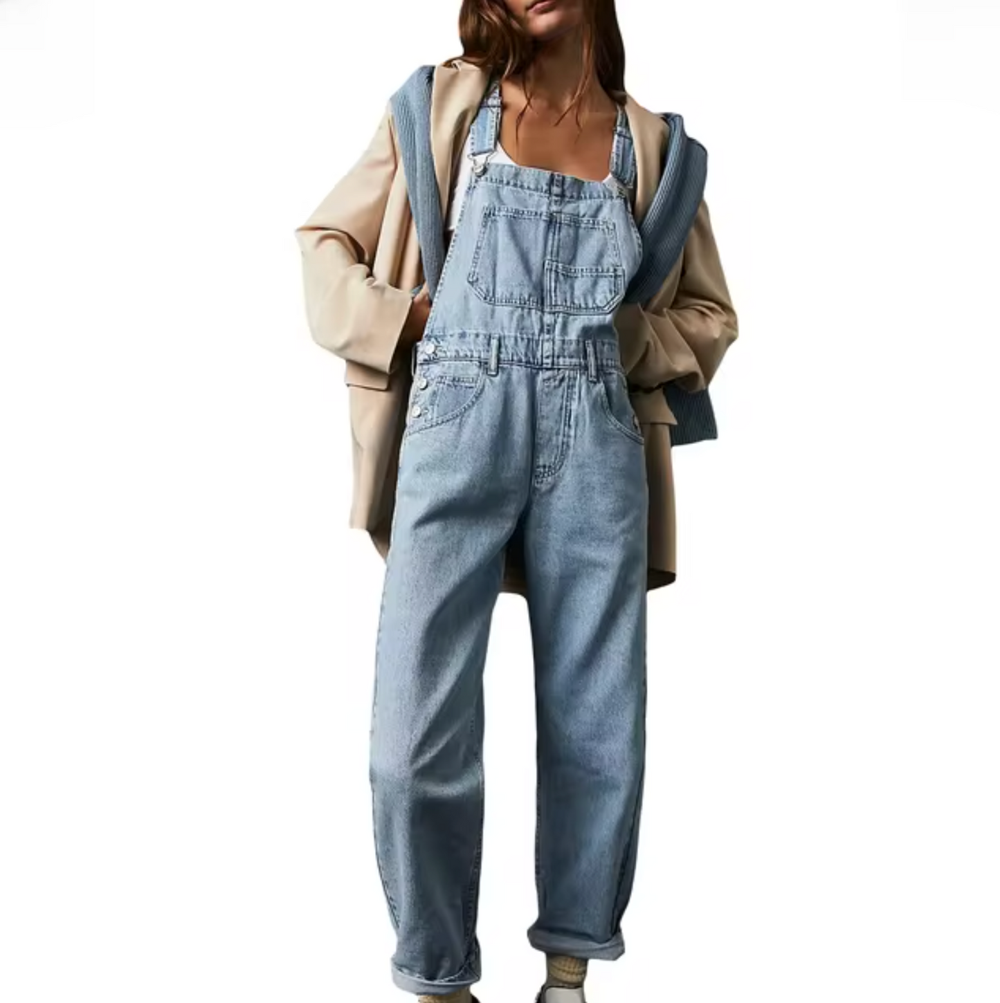 Shaira – Løse denim overalls