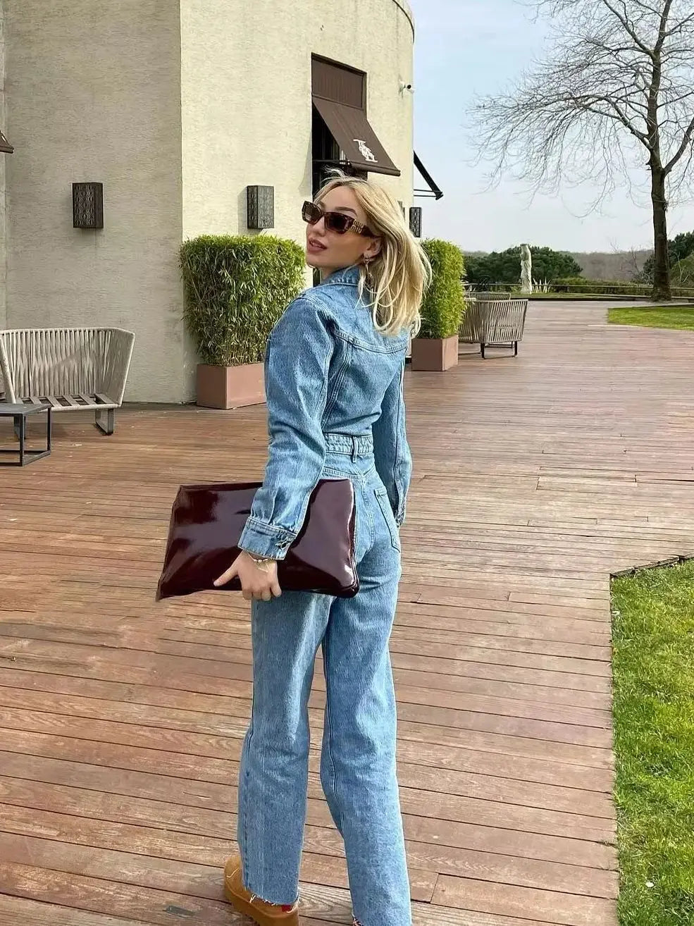 Anita - Fashion denim jumpsuit