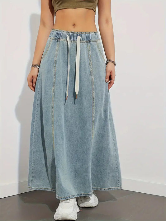 Adora – Maxi denim nederdel