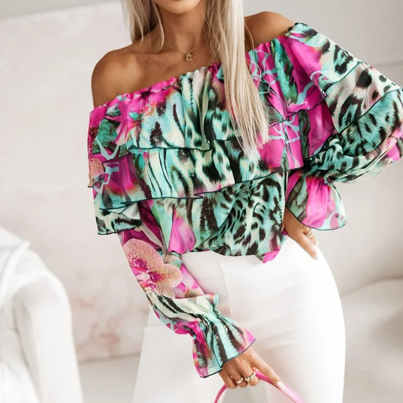 Arabella - Elegant top med print