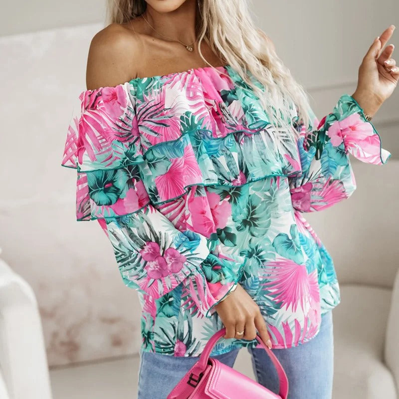 Arabella - Elegant top med print